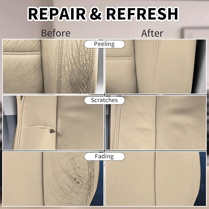 Leather Recoloring Balm, 8.5oz Leather Color Restorer, Leather Couch Scratch