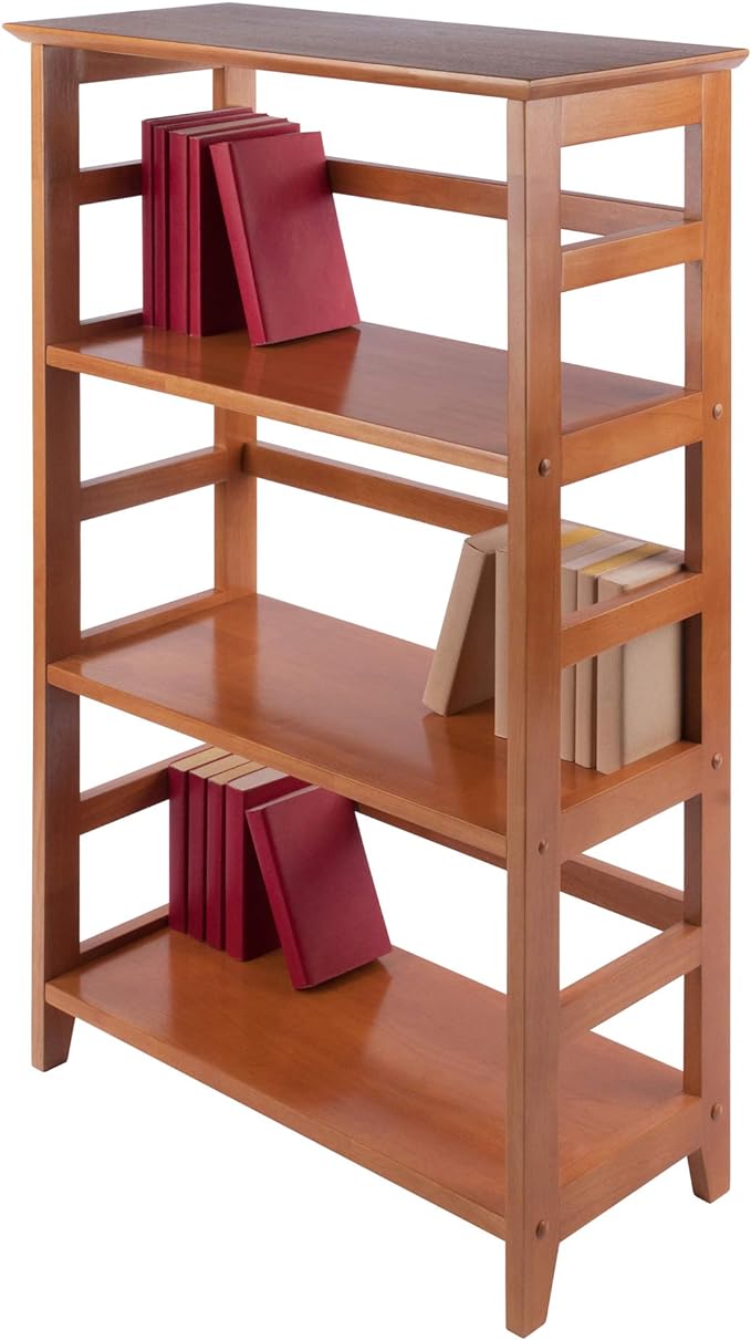 Winsome Studio 3-Tier Bookshelf, Classic Display Bookcase, Functional & Stylish