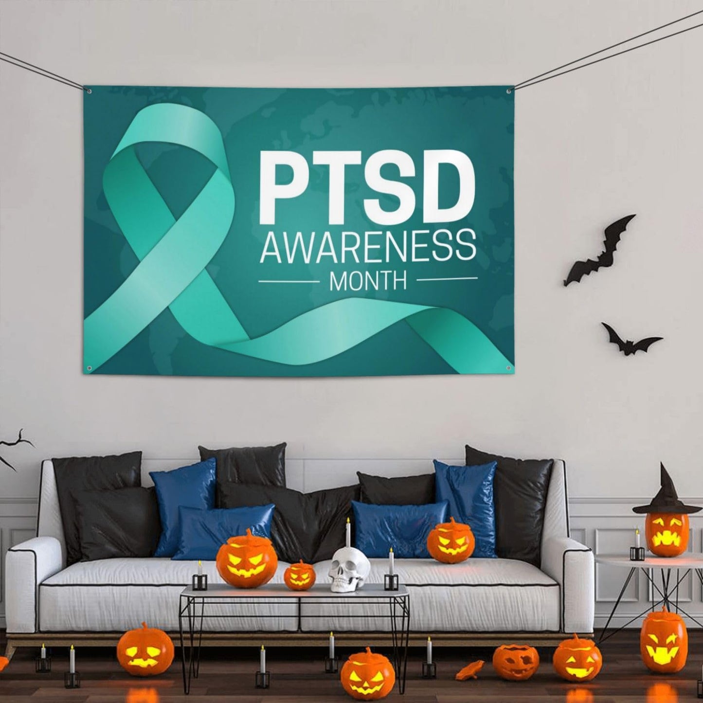 June Is Ptsd Awareness Month Banner Party Background Decorations 47x71 Inch Party Supplies