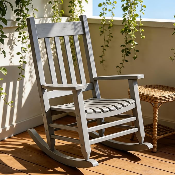 Oversized Outdoor Wooden Rocking Chair