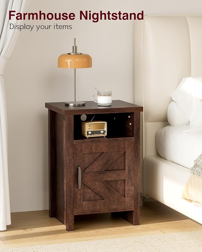 YESHOMY Farmhouse Modern Nightstand