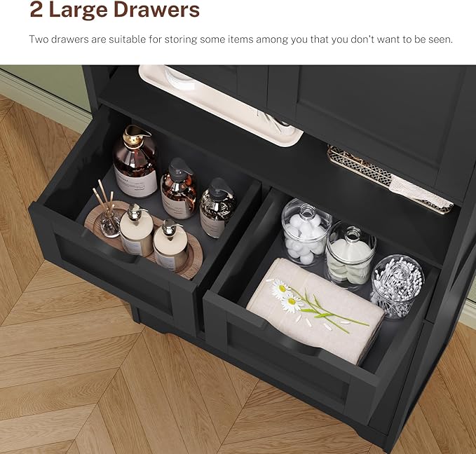 Iwell 57.8" H Tall Storage Cabinet