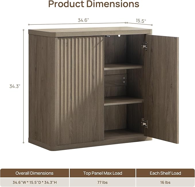 SICOTAS Buffet Cabinet with Storage 103.8" Sideboard Accent Modern Credenza