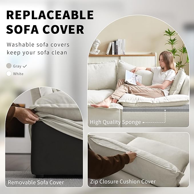 Cloud Sectional Couches, Down Filled Sofa