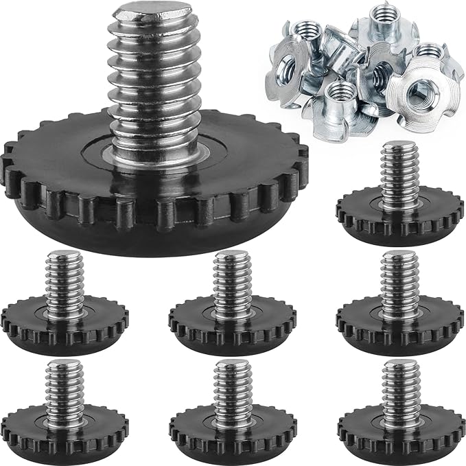 Stainless Steel Screw Furniture Leveling Feet 5/16-18 Screw in Threaded