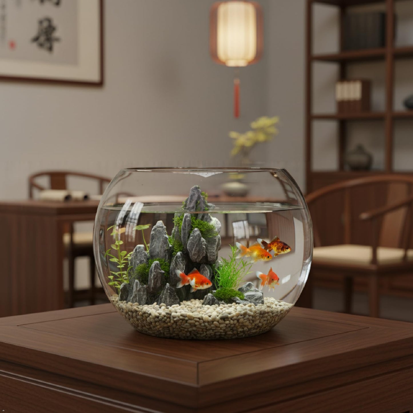 1 piece Bowl Glass Vase,Bubble Bowl, Fish Bowl for Wedding, Lotus hydroponic Plants, Home Decoration, can be Used as a Fish Tank (7.9IN)