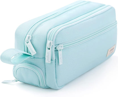 HVOMO Large Pencil Case High Capacity Holder Box Storage bag Desk Organizer Marker Pouch Pen For Middle School Office College Adult Girl and Boy(Green)
