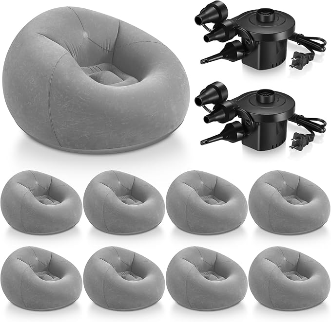 Realspring 6 9 12 Pcs Inflatable Bean Bag Chairs