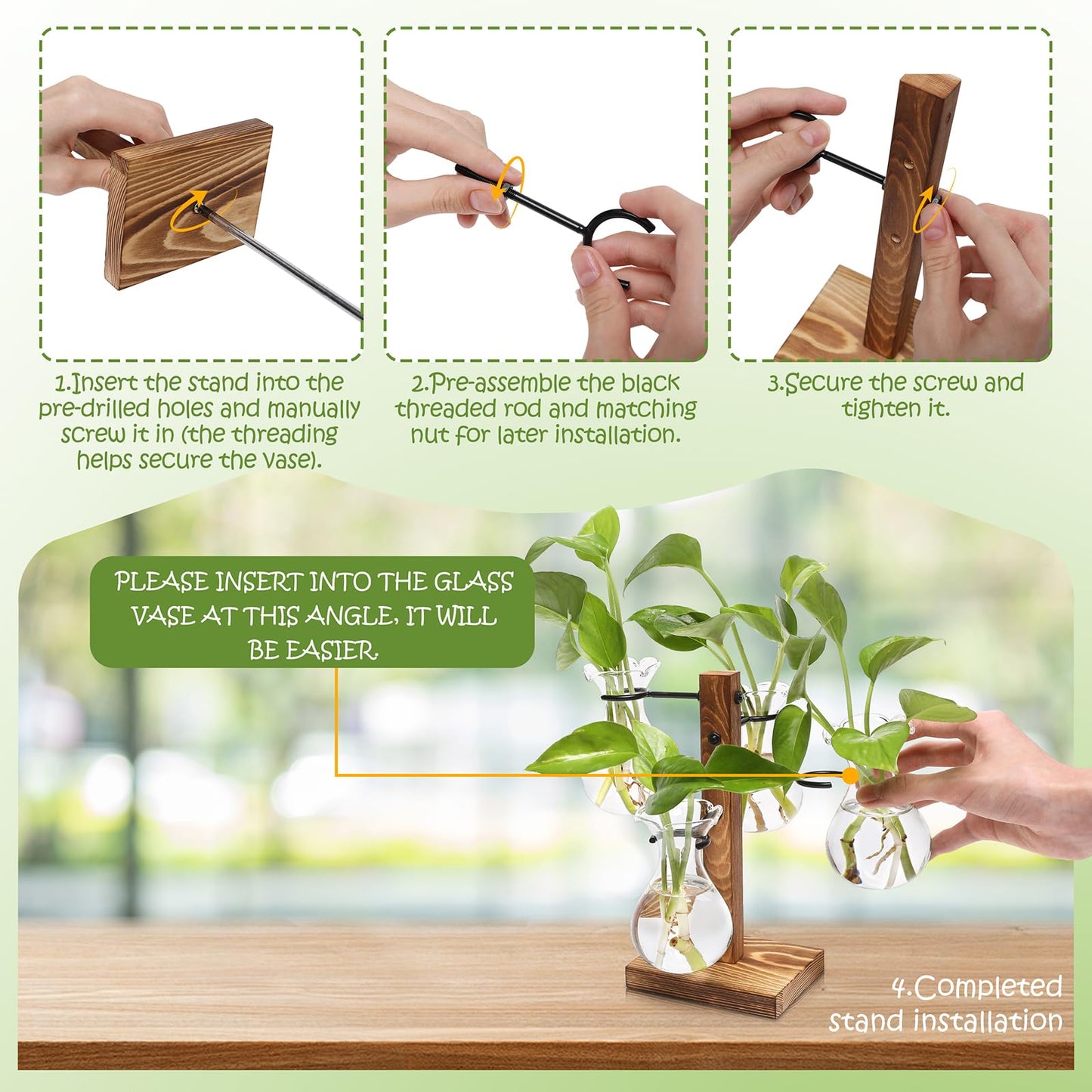 Plants Propagation Stations Bulb Glass Propagation Birthday Gift for Women Garden Plant Lovers - 4 Bulb