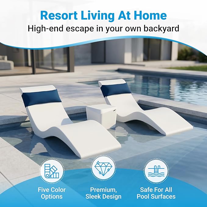 Aqua Outdoors Pool Chaise Lounge Chairs
