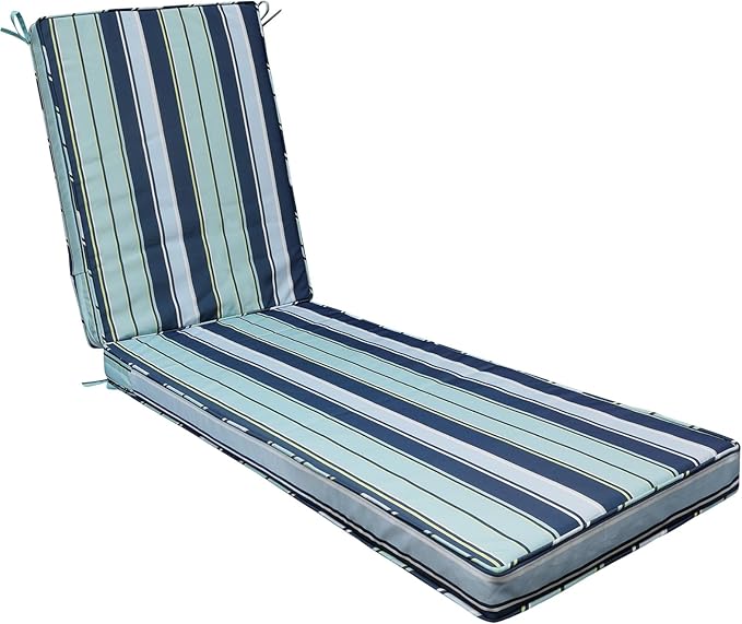 AAAAAcessories Outdoor Chaise Lounge Cushions, Fade-Resistant, Waterproof Patio