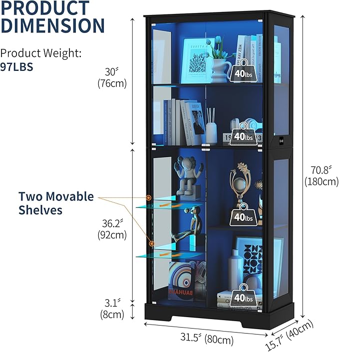 HNEBC 71'' Display Cabinet