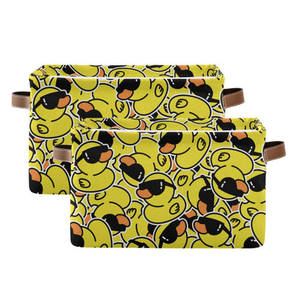 Duck Rectangular Storage Basket Organizer Bin Shelf Baskets For Clothes Gifts For Home Office Dorm