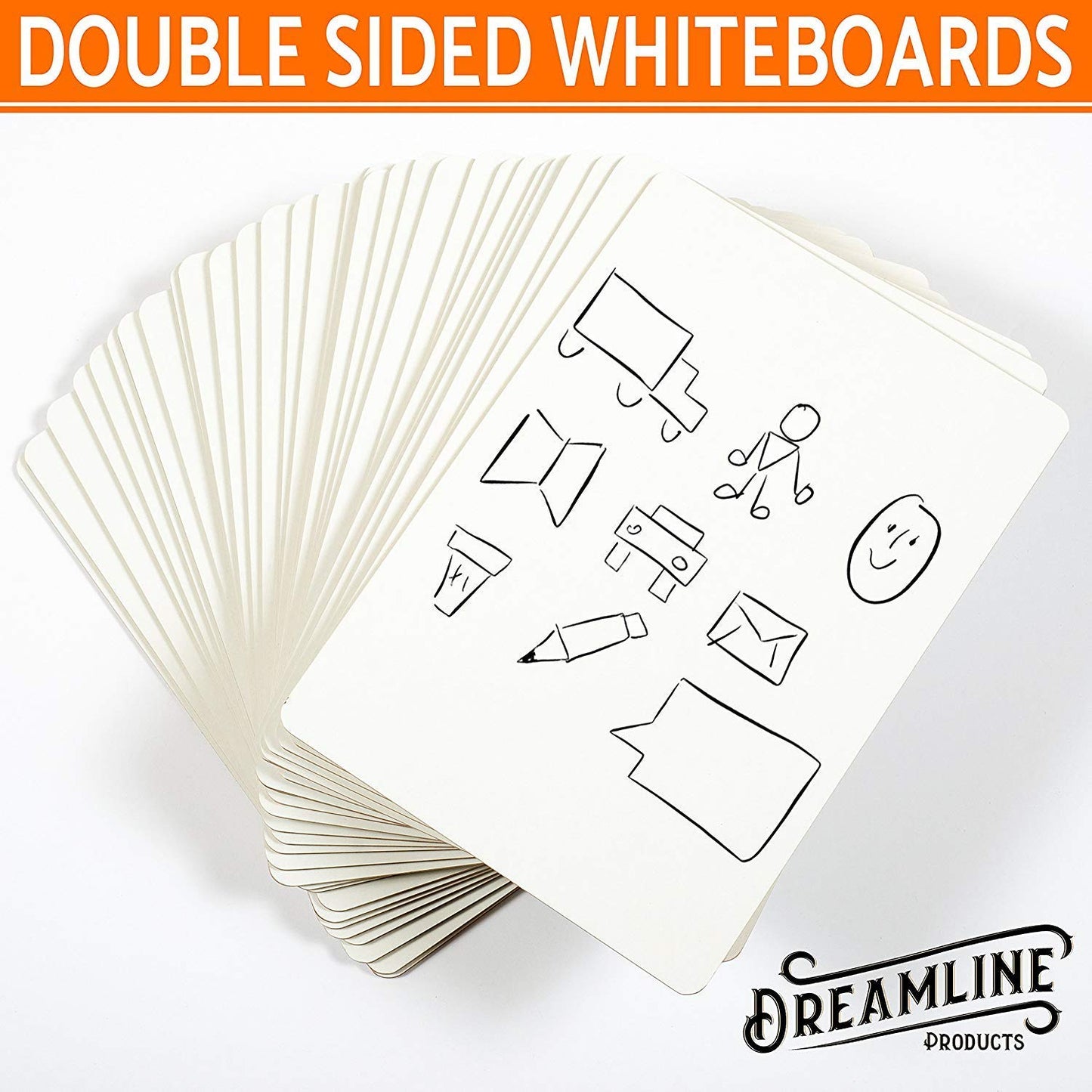 Dry Erase Boards [30pc Double Sided] Lapboards with ClearWipe Coating! Small White Boards - 9" x 12" Mini White Boards for Students, Classroom Teacher Supplies