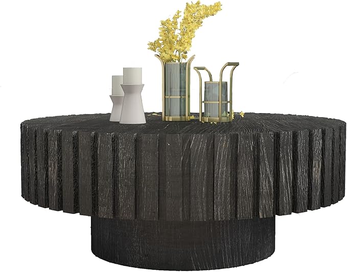Modern Circular Coffee Table 31 in, Space-Saving Round Center Table