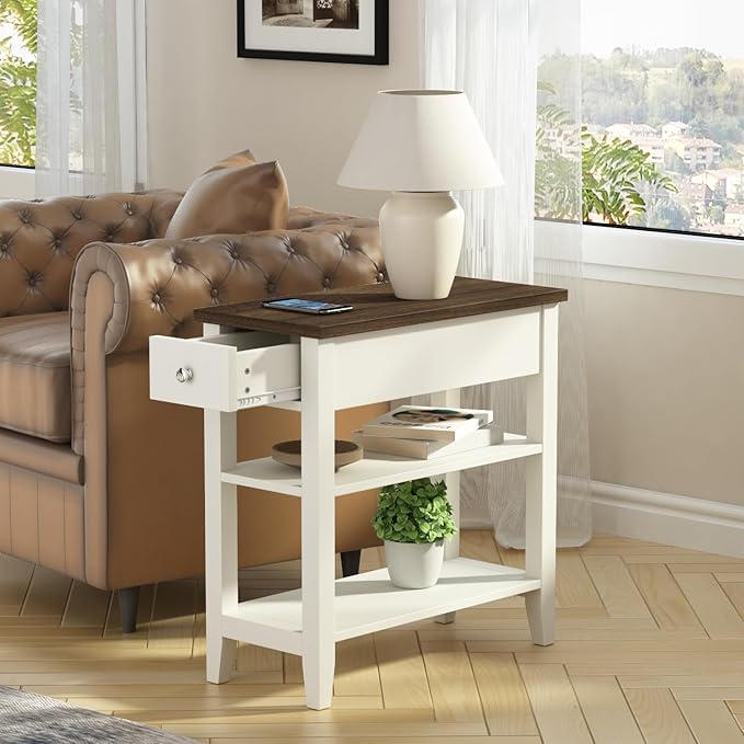 ChooChoo Side Table Living Room, Narrow End Table