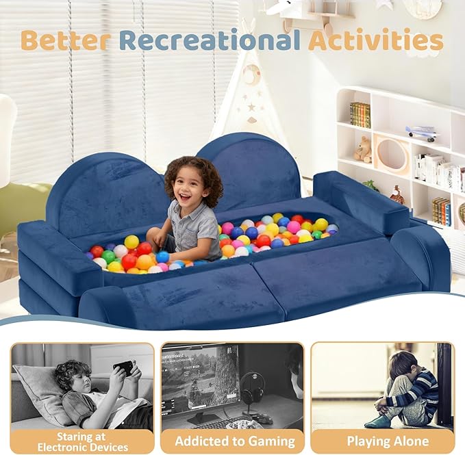 12pcs Modular Kids Play Couch