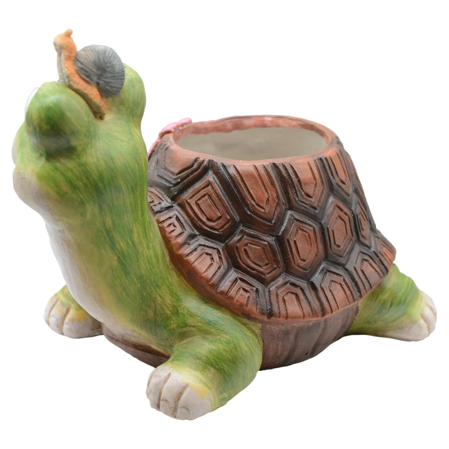CALECACALO Turtle Plant Pots, Succulent Pots with Drainage Hole, Funny Tortoise Resin Flower Pots Planters for Outdoor Indoor Plants, Room Office Décor Plants NOT Included