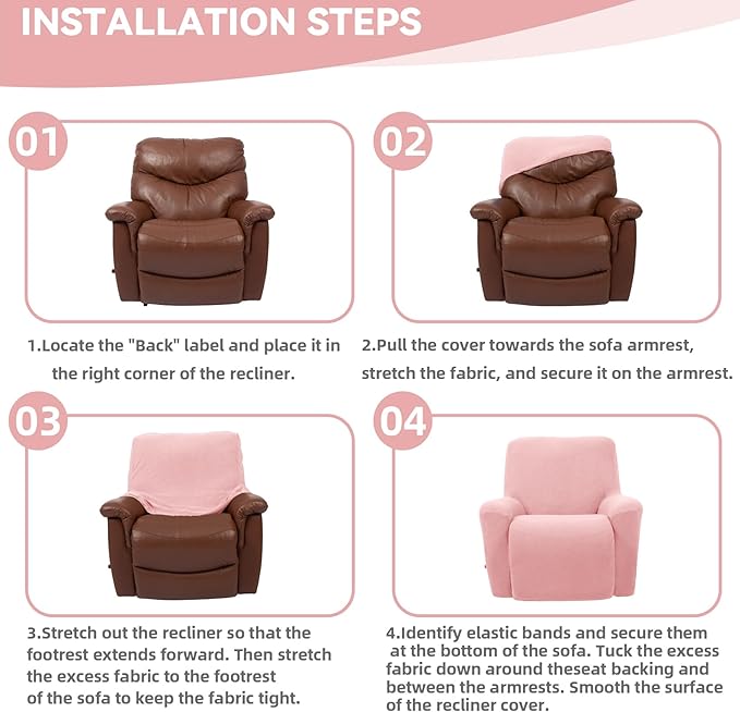 Cupuamon Recliner Chair Covers, Lazy Boy Recliner Covers Stretch Reclining