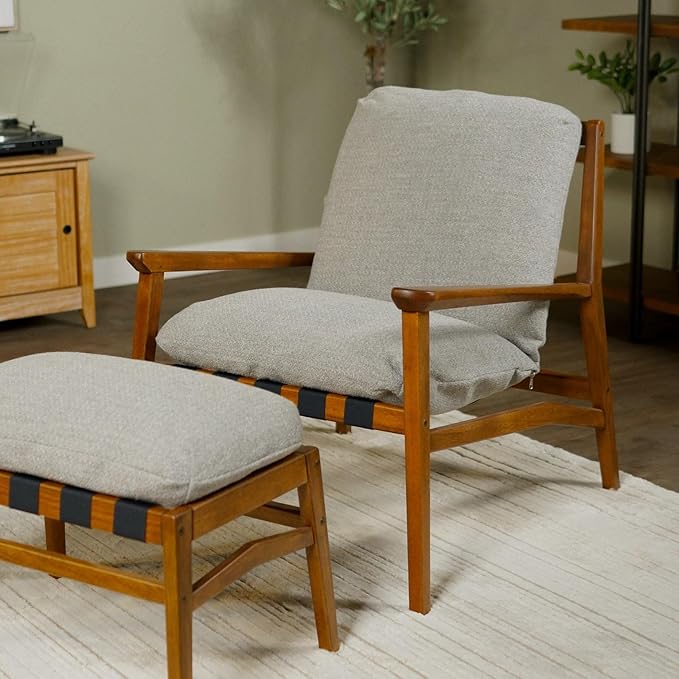 Grain Wood Furniture Solid Wood Mid Century Lounge Chair
