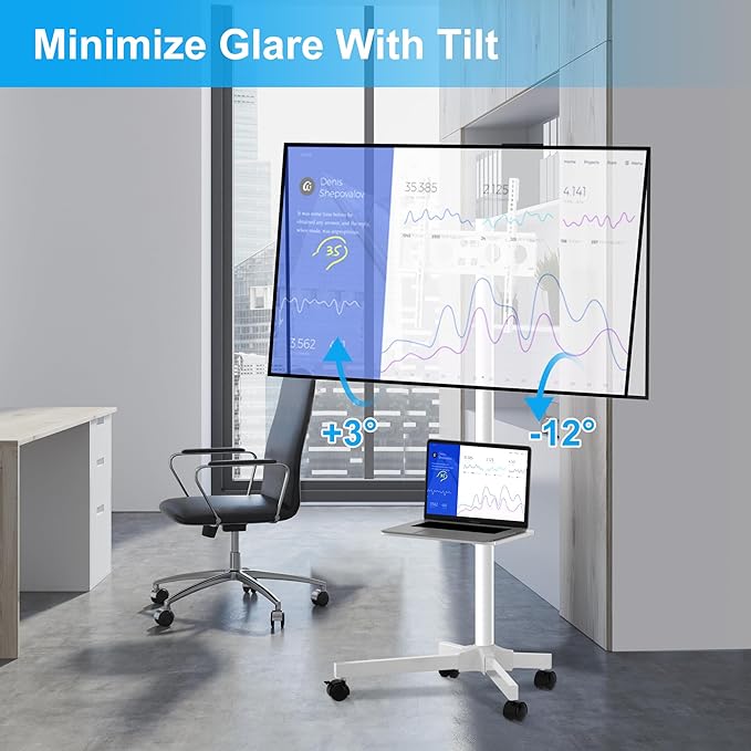 Mobile TV Carts on Wheels for 21-60 Inch Flat/Curved Panel Screens TVs