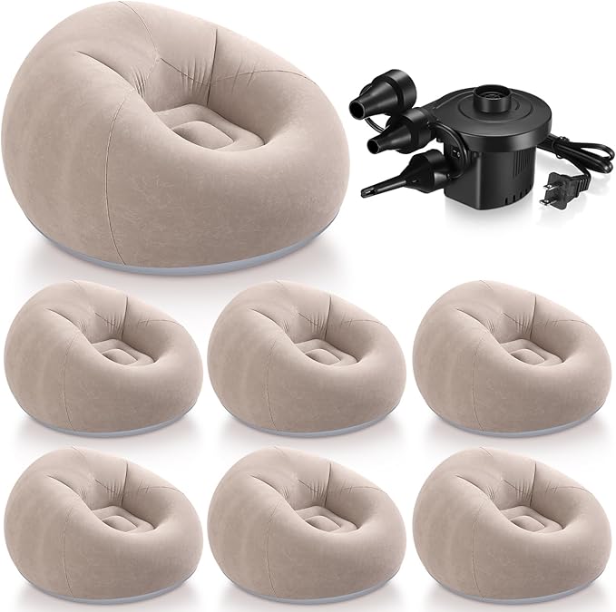 Realspring 6 9 12 Pcs Inflatable Bean Bag Chairs