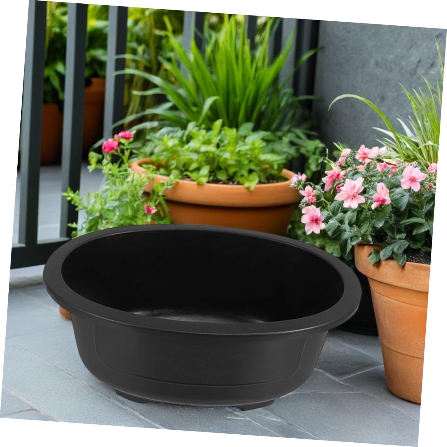 Toddmomy 2pcs Large Oval Planting Pots for Indoor and Outdoor Gardening Reusable Flower Planters with Modern Design for Home Balcony Garden Decoration