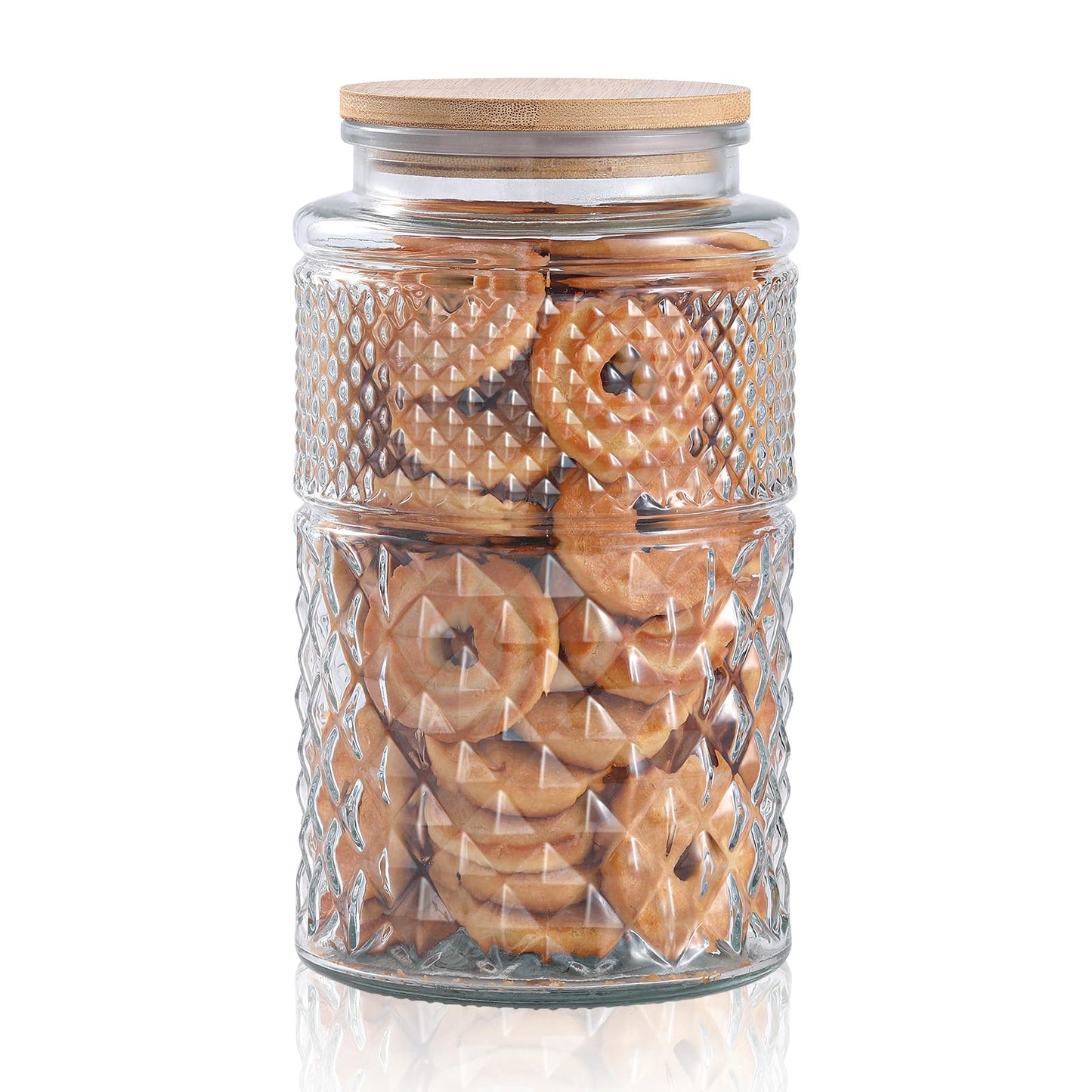 Galazzz 90 OZ | 2600ml Large Glass Jar with Airtight lid | Glass Container | Storage Containers for Cookie Candy