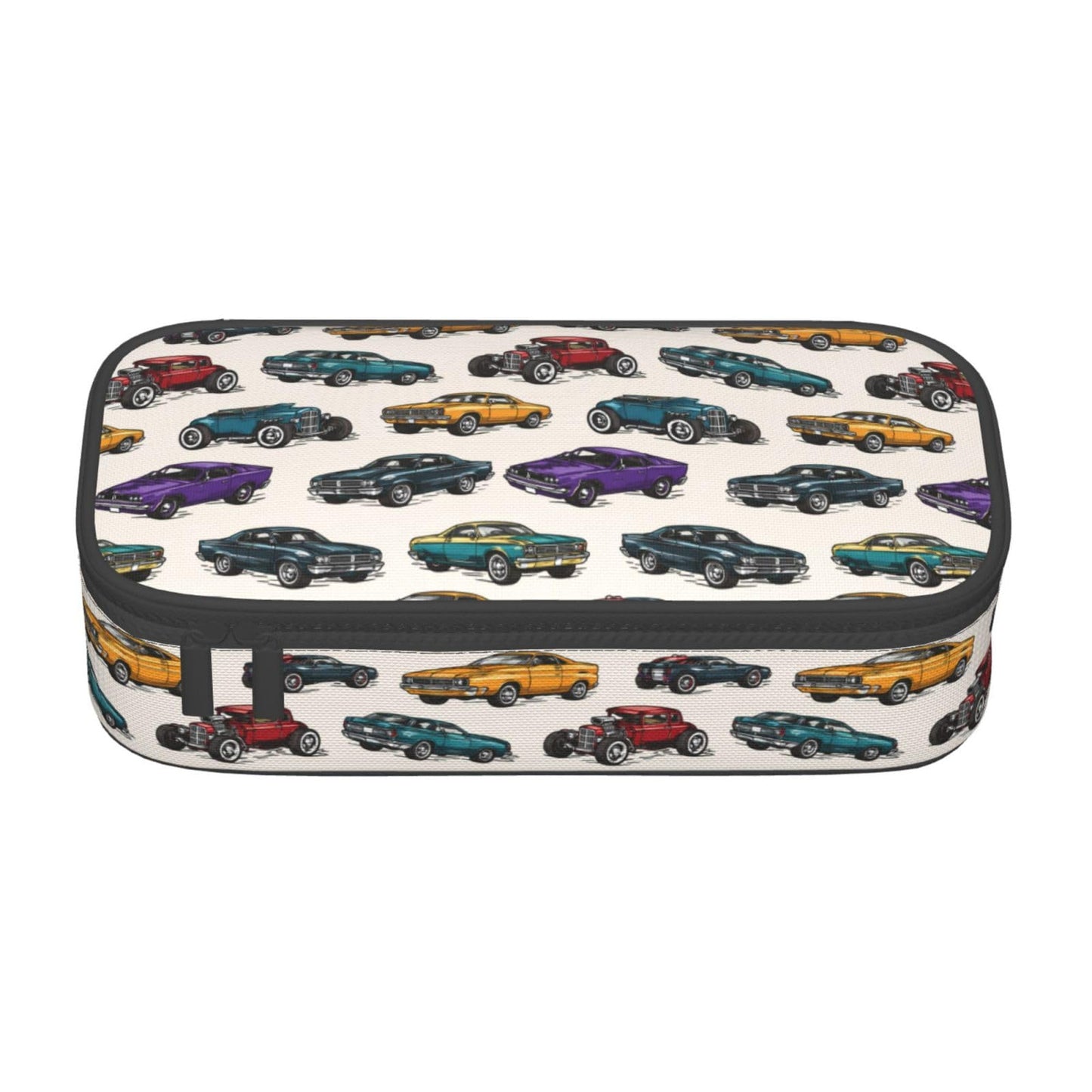 Geoocii Vintage Car Large Capacity Pencil Case Organizer Pencil Pouch Stationery With Zipper School Supplies Pencil Bag For Girls Boys Teens Adult Office