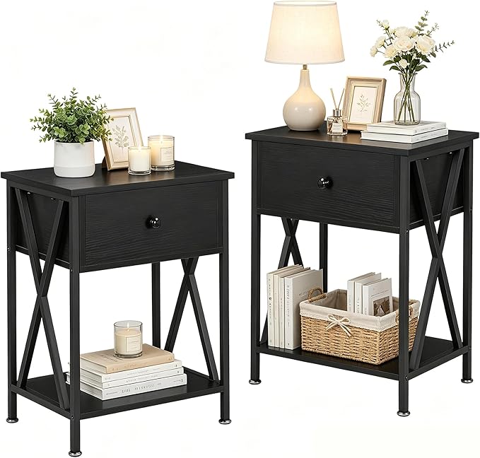 VECELO Nightstands, Modern End Side Tables, Night Stand