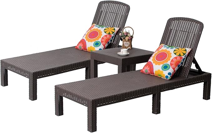 DIMAR GARDEN Outdoor Chaise Lounge, Pool Lounge Chair