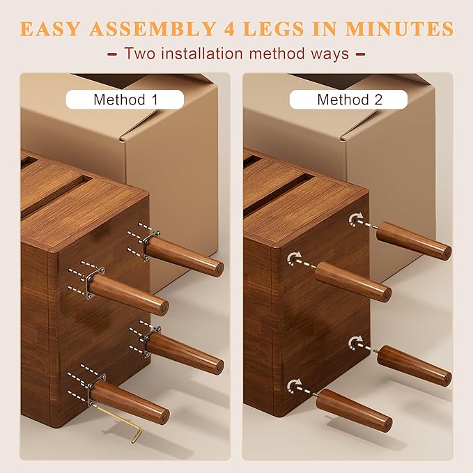 Narrow Nightstand with 3 Drawers Narrow Night Stand Solid Wood Bedside Table