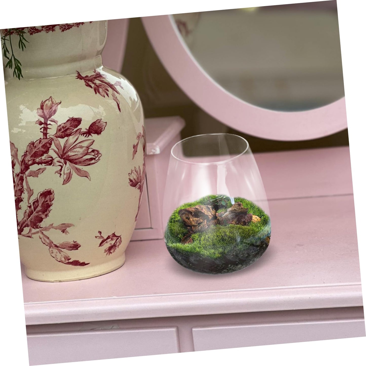 Abaodam Glass Terrarium Bottle for Home Decor Unique Hydroponic Vase for Air Plants Elegant Miniature Garden Centerpiece for Weddings and Parties Sustainable Glass Design