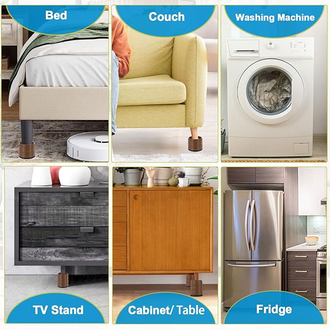 Bed Risers 1 inch, 2 inch, 3 inch, 4 inch Heavy Duty, Adjustable Furniture Riser