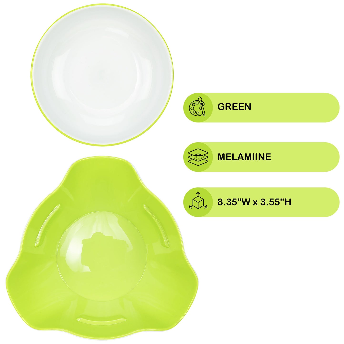 Southern Homewares Double Pedestal Serving Pistachio Bowl with Shell Storage – Green Interior, Ideal for Peanuts, Pistachios, Fruits, Candy, and Snacks