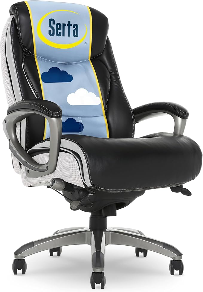 Serta® Lautner Executive Home Office Desk Chair, Ergonomic High-Back