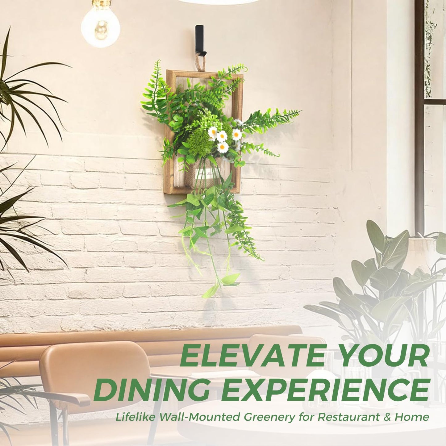 SHUOQIDI Simulation Flower Hanging Green Plants, Bedroom, Restaurant, Coffee Shop Atmosphere Decoration wall, Background wall Renovation