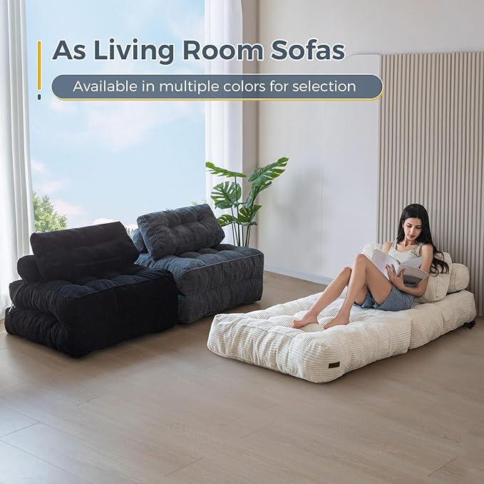 MAXYOYO Folding Sofa Bed, Convertible Sleeper Chair