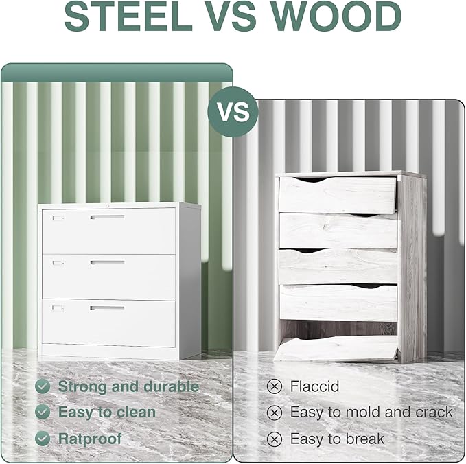 Letaya 3 Drawer File Cabinets