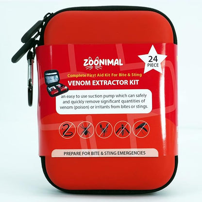 Snake Bite Kit for Humans, Bee Sting Kit, Rattlesnake Antivenom Extractor Sucker, Bug Bite and Wasp Sting, Poison Remover, Insect Bite Relief First Aid Kit for Hiking, Backpacking, Camping