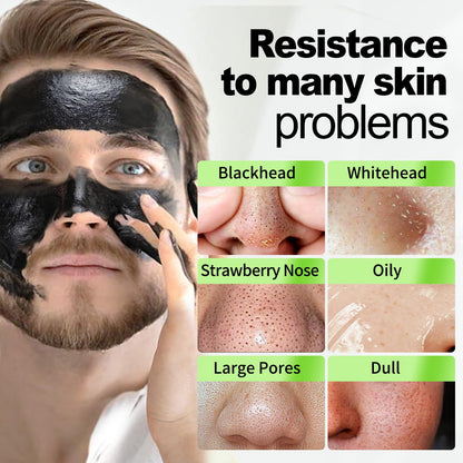 JVR Peel Off Face Mask, Blackhead Remover Mask for Men, Charcoal Peel Off Black Mask, Facial Mask Purifying and Deep Cleansing for All Skin Types 4.23 OZ