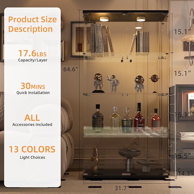 FANYUSHOW Glass Display Cabinet