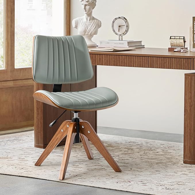 HULALA HOME Faux Leather Home Office Chair
