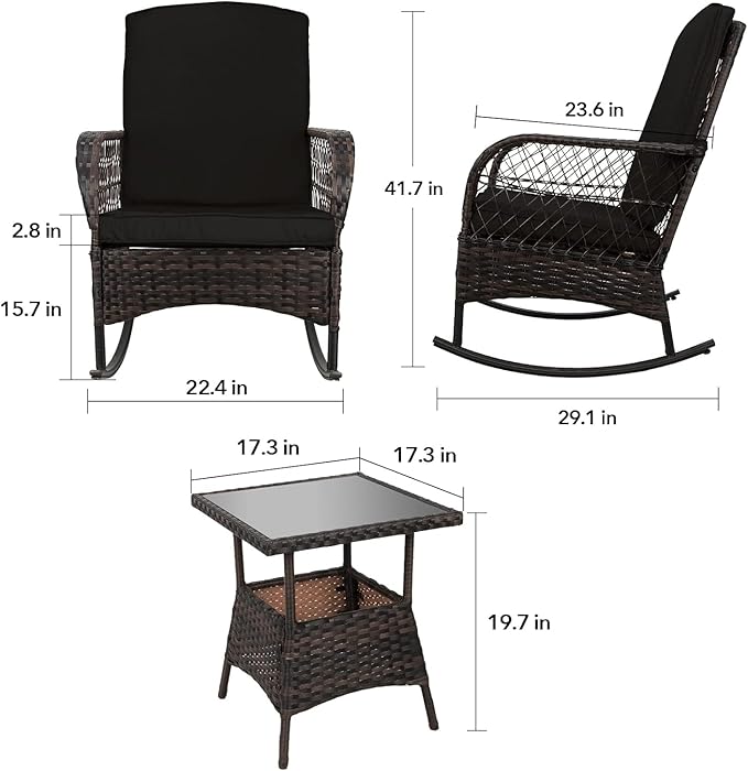 LEVELEVE Patio Furniture Set Outdoor Rattan Chair Wicker Sofa Garden