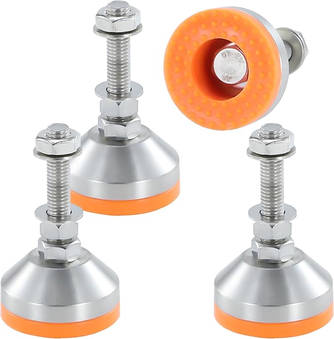 Heavy Duty 2000 lb Capacity Stainless Steel Adjustable Leveling Feet