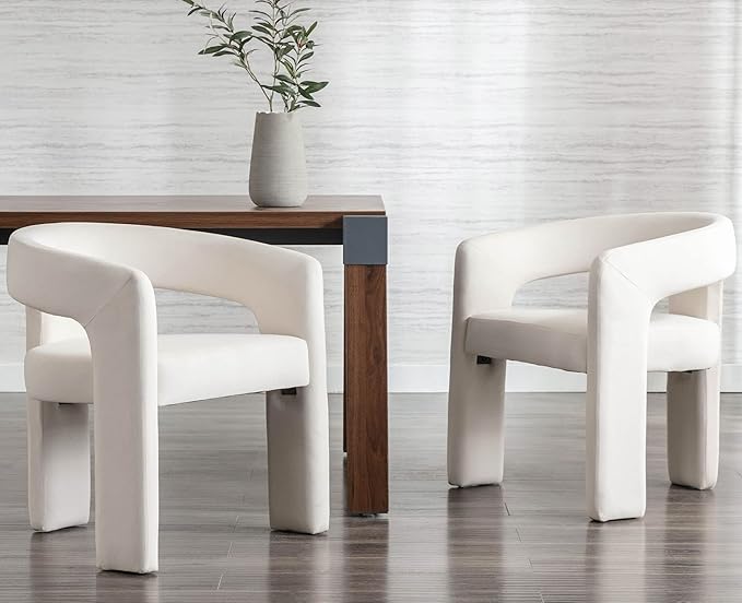 VESCASA Velvet Barrel Dining Chair