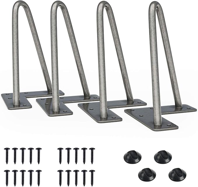 SMARTSTANDARD 6 Inch Heavy Duty Hairpin Furniture Legs, Metal Home DIY Projects