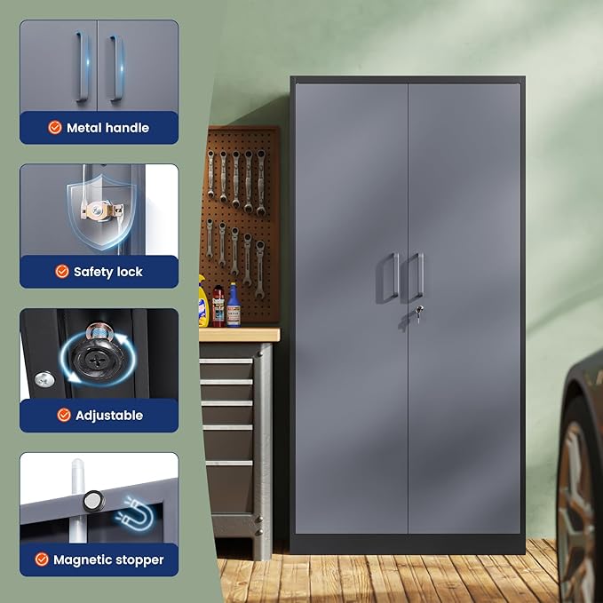 Yizosh Metal Garage Storage Cabinet