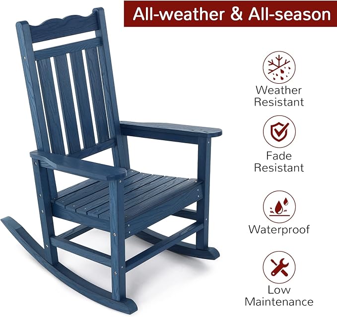 Stoog All-Weather Patio Rocking Chairs Set of 2