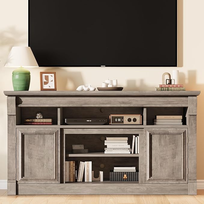 IDEALHOUSE Farmhouse TV Stand for TVs Up to 65", Entertainment Center